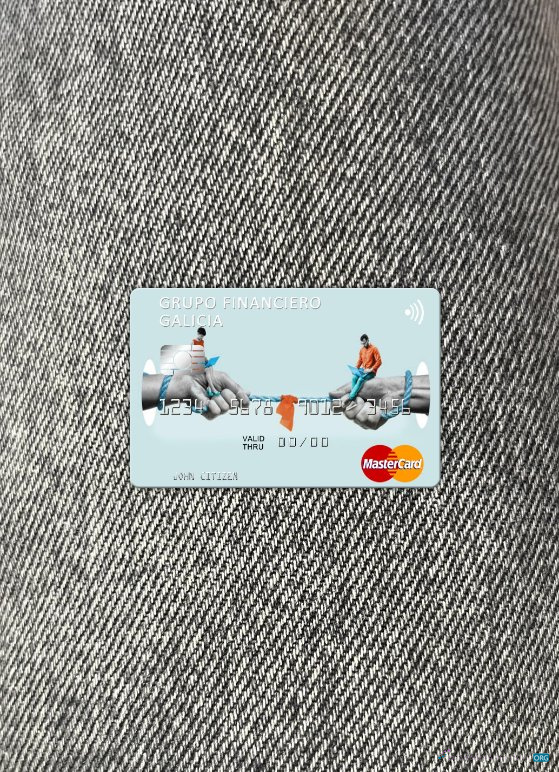 Download Argentina Grupo Financiero Galicia mastercard photolook front Photoshop template